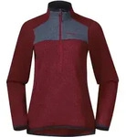Bergans Longsleeve Rollkragen m. RV KAMPHAUG KNITTEDW HALF ZIP rot XS