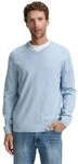 TOM TAILOR V-Ausschnitt-Pullover mit kleiner Logo-Stickerei