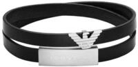 Emporio Armani Wickelarmband Schmuck Geschenk Edelstahl, Leder