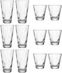 LEONARDO Gl&auml;ser-Set Trinkglas-Set TWIST, 12-teilig, 12-tlg., Glas, Becher-Set,