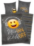 Bettw&auml;sche Young Collection "Emot!x", Renforc&eacute;, mit Smileys