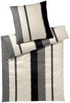 Elegante Bettw&auml;sche Herringbone Stripes, Mako-Satin, 2 teilig