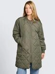 Steppmantel TOM TAILOR DENIM, Damen, Gr. XL, gr&uuml;n (urban olive gr&uuml;n), Web,