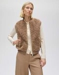 OPUS Sweatweste Gaste aus Teddyfell mit Blousonkragen Verk&uuml;rzte, gerade Silhouette