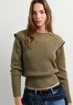 Pepe Jeans V-Ausschnitt-Pullover Jumper ANALIA gr&uuml;n L (40)