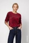 Strickpullover MONARI "Pullover Paisley Jacquard", Damen, Gr. 36, rot (dunkel rot