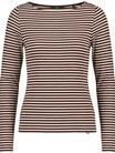 Rundhalsshirt ZERO "Basic Shirt mit U-Boot-Ausschnitt", Damen, Gr. 44, beige (cream,