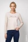 Langarmshirt MONARI, Damen, Gr. 34, beige (cr&egrave;me br&ucirc;l&eacute;e), Web, Obermaterial: 100%
