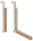 relaxdays T&uuml;rhaken Klappbare T&uuml;rgarderobe 2er Set, T&uuml;ren, (2-St), Beige
