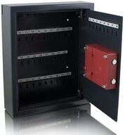 Bituxx Schl&uuml;sseltresor Schl&uuml;sselsafe elektronisch 48 Haken Eckig Grau (MS-11391),