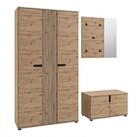xonox.home Garderoben-Set Keno, (3-tlg), in Artisan Eiche Nachbildung 199 x 191 x 37