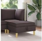 vidaXL Sofa vidaXL Sofa-Hocker mit Stauraum Dunkelbraun Stoff