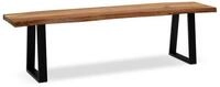 Wohnling Bank Esszimmerbank 160x40x45,5cm Akazie Massivholz Metall Baumkante...