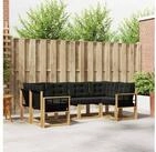 vidaXL Gartenlounge-Set vidaXL Outdoor-Sofagarnitur 6 stk. Wei&szlig; und Schwarz