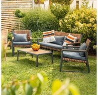 MAGOWA Gartenlounge-Set Gartenm&ouml;bel Set TEXAS &ndash; moderne Essgruppe f&uuml;r...