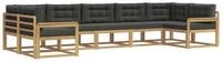 vidaXL Gartenlounge-Set Outdoor-Sofagarnitur 7 stk. Wei&szlig; und Anthrazit, (7-tlg)