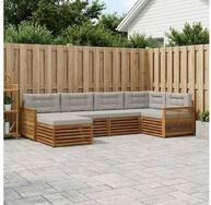 vidaXL Gartenlounge-Set vidaXL Outdoor-Sofagarnitur 6 stk. Nat&uuml;rlich und...