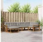vidaXL Gartenlounge-Set vidaXL Outdoor-Sofagarnitur 6 stk. Nat&uuml;rlich und...
