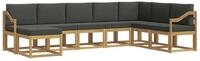 vidaXL Gartenlounge-Set Outdoor-Sofagarnitur 8 stk. Wei&szlig; und Anthrazit, (8-tlg)