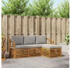 vidaXL Gartenlounge-Set vidaXL Outdoor-Sofagarnitur 4 stk. Nat&uuml;rlich und...
