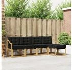 vidaXL Gartenlounge-Set vidaXL Outdoor-Sofagarnitur 5 stk. Wei&szlig; und Schwarz