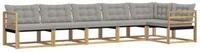 vidaXL Gartenlounge-Set Outdoor-Sofagarnitur 6 stk. Wei&szlig; und Hellgrau, (6-tlg)