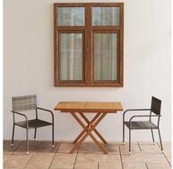 vidaXL Loungeset vidaXL 3-tlg. Garten-Essgruppe Poly Rattan & Massivholz Akazie...