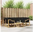 vidaXL Gartenlounge-Set vidaXL Outdoor-Sofagarnitur 7 stk. Wei&szlig; und Schwarz