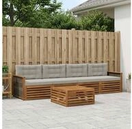 vidaXL Gartenlounge-Set vidaXL Outdoor-Sofagarnitur 5 stk. Nat&uuml;rlich und...