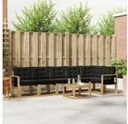 vidaXL Gartenlounge-Set vidaXL Outdoor-Sofagarnitur 7 stk. Wei&szlig; und Schwarz