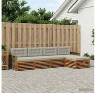 vidaXL Gartenlounge-Set vidaXL Outdoor-Sofagarnitur 5 stk. Nat&uuml;rlich und...