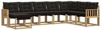 vidaXL Gartenlounge-Set Outdoor-Sofagarnitur 8 stk. Wei&szlig; und Schwarz, (8-tlg)
