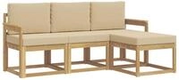 vidaXL Gartenlounge-Set Outdoor-Sofagarnitur 4 stk., (4-tlg)
