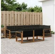 vidaXL Gartenlounge-Set vidaXL Outdoor-Sofagarnitur 7 stk. Nat&uuml;rlich und...