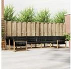 vidaXL Gartenlounge-Set vidaXL Outdoor-Sofagarnitur 7 stk. Wei&szlig; und Schwarz