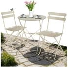 tectake Essgruppe Bistrotisch Set f&uuml;r 2 Personen, Belastbarkeit Stuhl 120 kg,