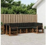 vidaXL Gartenlounge-Set vidaXL Outdoor-Sofagarnitur 7 stk. Nat&uuml;rlich und...
