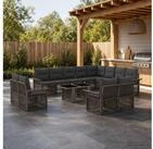 vidaXL Gartenlounge-Set vidaXL Gartensofa-set 13 stk. Grau und Dunkelgrau...
