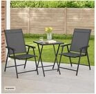 HTI-Living Gartenstuhl Gartenst&uuml;hle 2 St&uuml;ck Grau (Set, 2 St), Klappst&uuml;hle