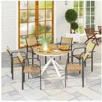 Outsunny Gartentisch Esstisch Outdoor, Campingtisch, rund Terrassentisch
