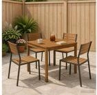 vidaXL Gartentisch vidaXL Gartentisch Natur 80 x 80,5 x 75 cm Massivholz Akazie