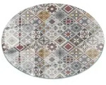 Tulup Tischplatte Ersatzplatte Glas Mosaikmuster mit Ornamenten Tisch Glasplatte