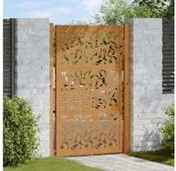 vidaXL Gartentor vidaXL Gartentor 100x150 cm Wetterfester Stahl Blattdesign