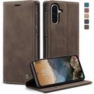 LuxusKollektion Flip Case Handyh&uuml;lle A56 5G Klapph&uuml;lle Kartenfach Magnet Kaffee in