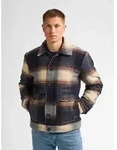 Petrol Industries Hemdjacke mit Karomuster, Knopfleiste und Rei&szlig;verschluss blau XXL