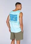 Tanktop CHIEMSEE, Herren, Gr. S (44/46), blau (tropical breeze), 100% Baumwolle,