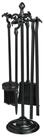 relaxdays Kamingarnitur 5-teiliges Kaminbesteck Gusseisen, (5-teiliges Set,...