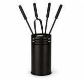 MS Beschl&auml;ge Kamingarnitur Kaminbesteck Kaminset schwarz 5-tlg. - Ofenbesteck,