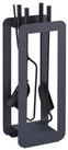 relaxdays Kamingarnitur 5-teiliges Kaminbesteck in Grau/Schwarz, (5-St)