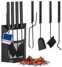 relaxdays Kamingarnitur 5-teiliges Kaminbesteck mit Halter, (5-St)